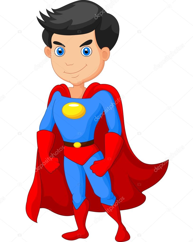 Cartoon Super hero boy posing Stock Vector Image by ©tigatelu #70907221
