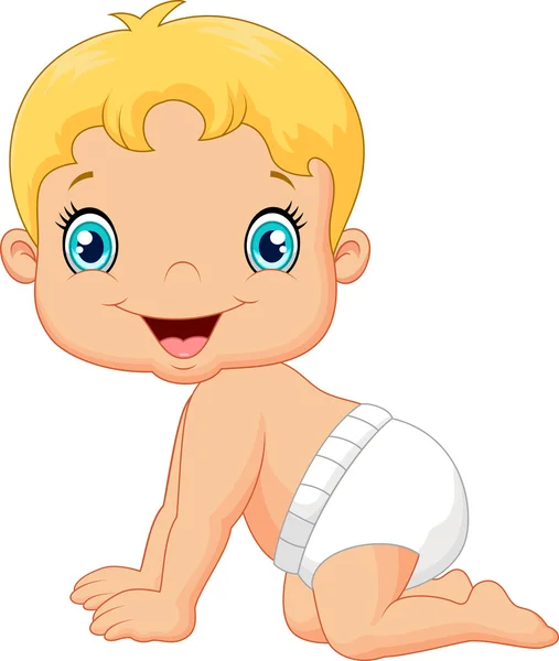 Cartoon glimlachende baby — Stockvector