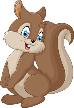 Çizgi film sincap poz