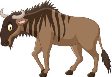 Çizgi film güçlü hayvanlar wildebeest