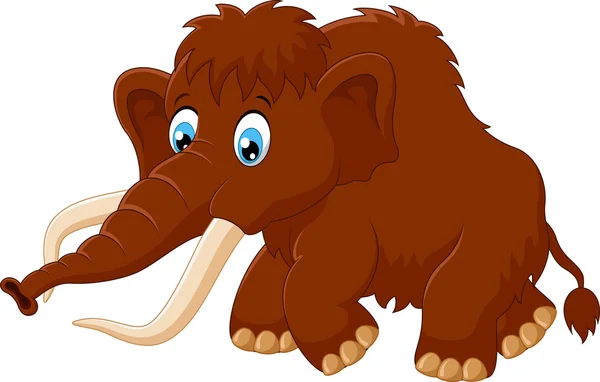 Lindo mamut dibujos animados — Vector de stock