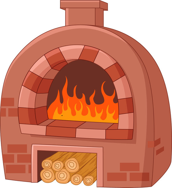 Cartoon traditional oven