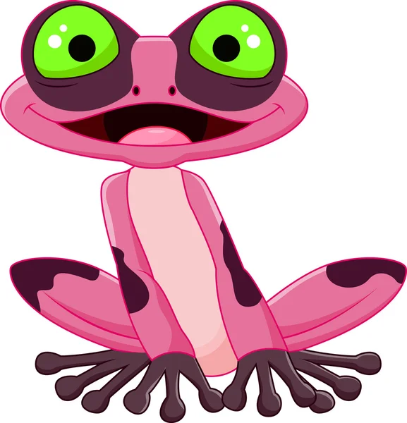 Cartoon smile frog — Stock Vector