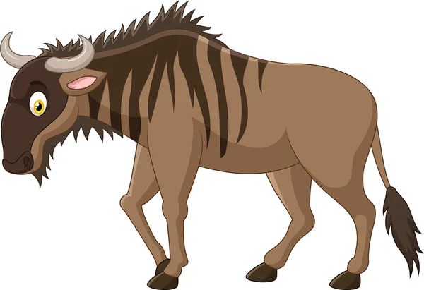 Cartoon starka djur wildebeest — Stock vektor