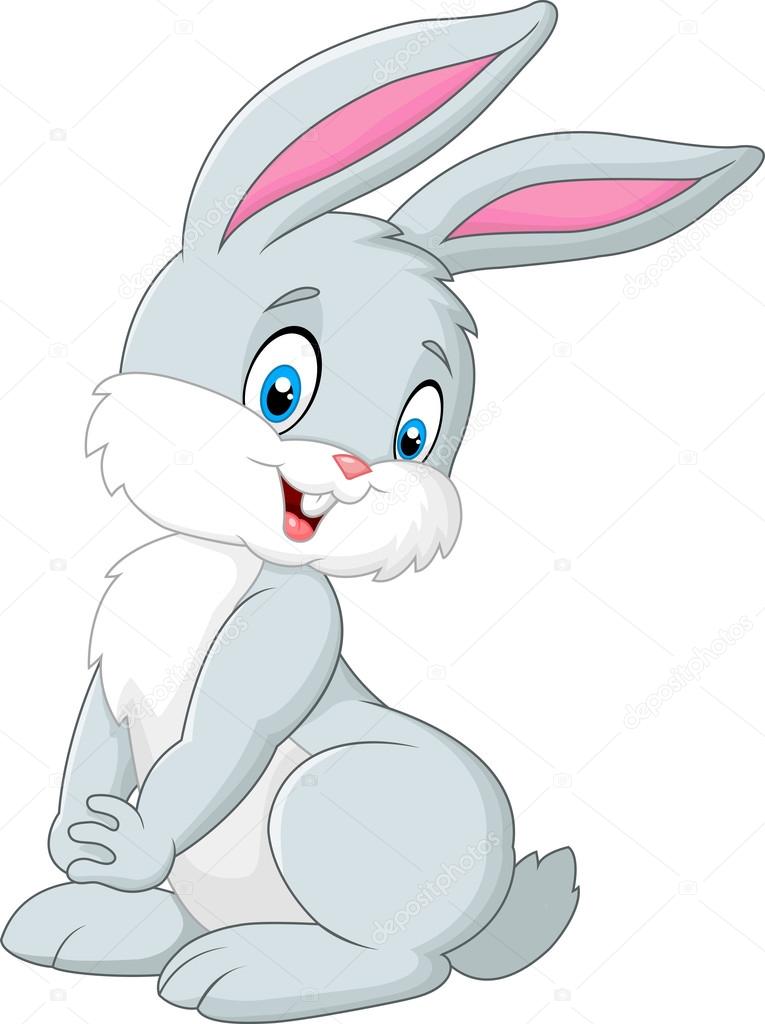Cartoon adorable rabbit — Stock Vector © tigatelu #72456743