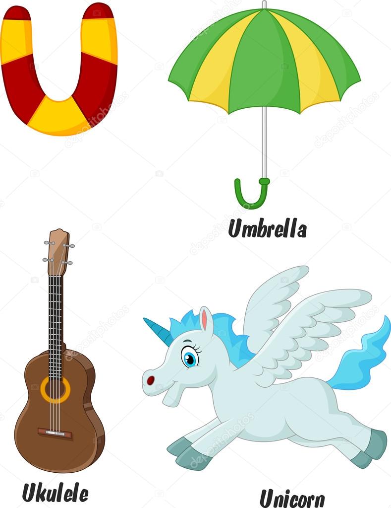U alphabet cartoon — Stock Vector © tigatelu 72457815