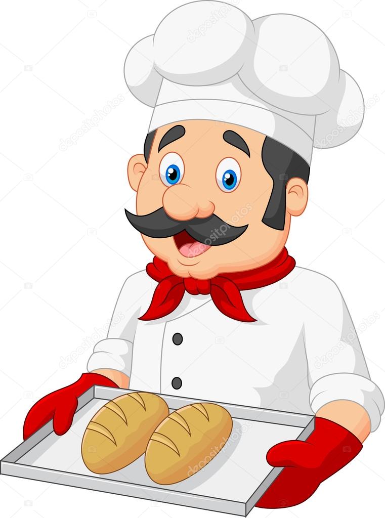 Cartoon Chef Serving bread Stock Vector Image by ©tigatelu #72458037 Cartoon Chef Serving bread Stock Vector Image by ©tigatelu #72458037