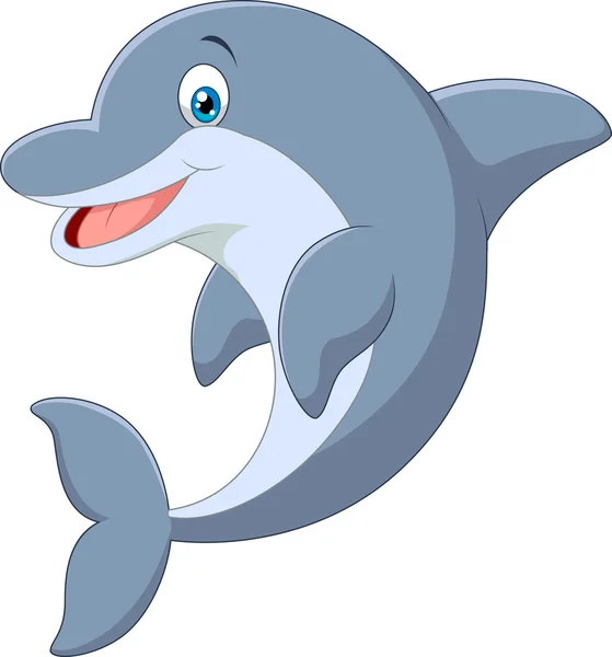 Standing Dolphin cartoon — Stock Vector