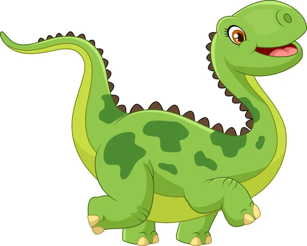 Cartoon happy dinosaurie — Stock vektor