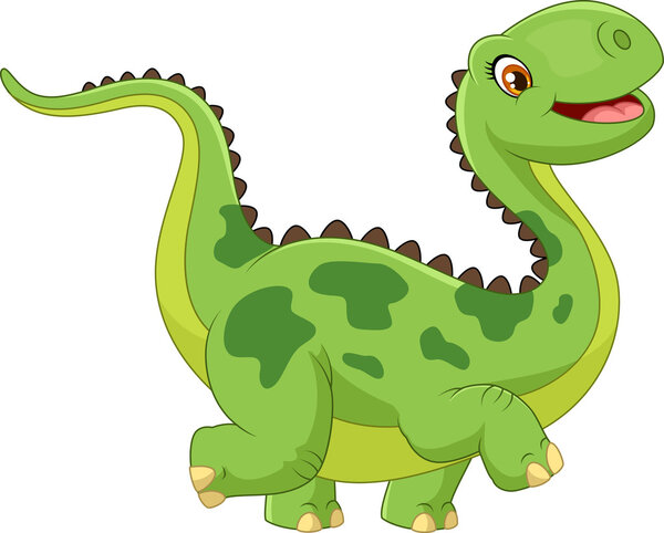 Cartoon happy dinosaur