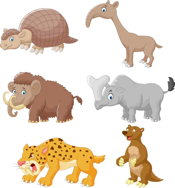 Dibujos animados colección de animales conjunto — Vector de stock