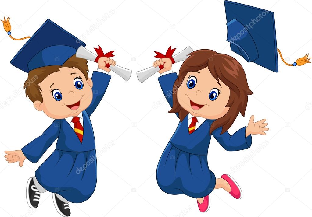 Graduacion niños imágenes de stock de arte vectorial | Depositphotos