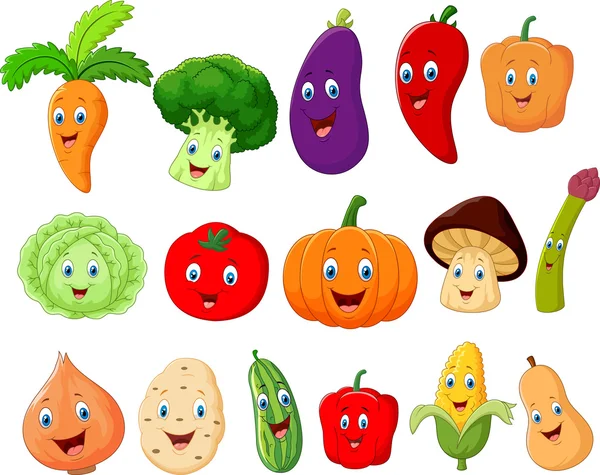 Lindo personaje de dibujos animados vegetales — Vector de stock