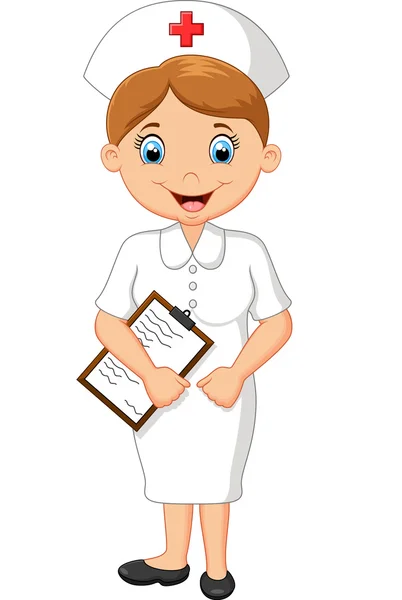 Enfermera de dibujos animados Imágenes Vectoriales, Gráfico Vectorial de  Enfermera de dibujos animados | Depositphotos