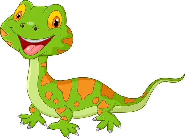 Cartoon cute lizard — Stock Vector