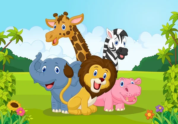 Cartoon Collection animal africa — 스톡 벡터