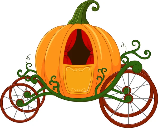 Cartoon Pumpkin carriage — Stock vektor