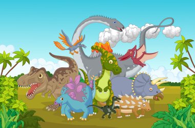 Cartoon Collection dinosaur happy
