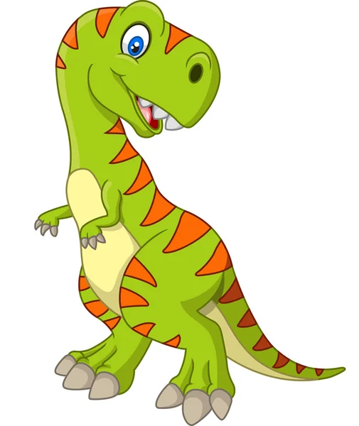 Cartoon happy dinosaur — Stock Vector