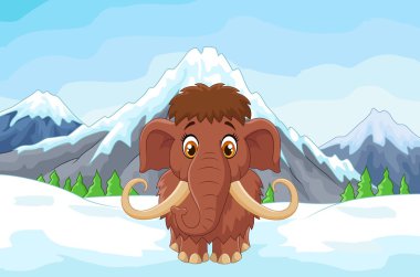 Çizgi film mamouth buz dağ