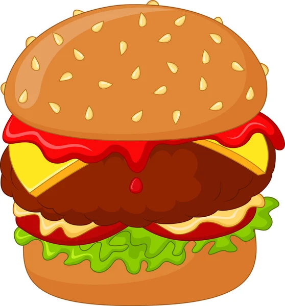 Hamburguesa de dibujos animados — Vector de stock