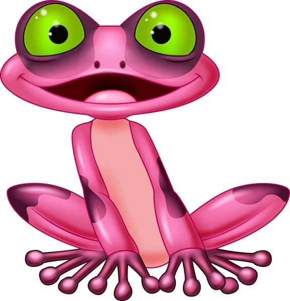 Cartoon cute frog — Stock Vector