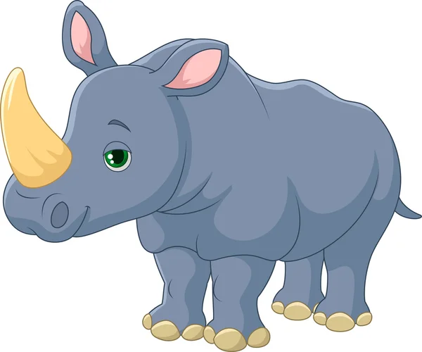 Schattig rhino cartoon — Stockvector