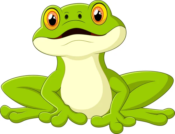 Roztomilý kreslený žába — Stockový vektor