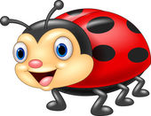 roztomilý ladybug karikatura