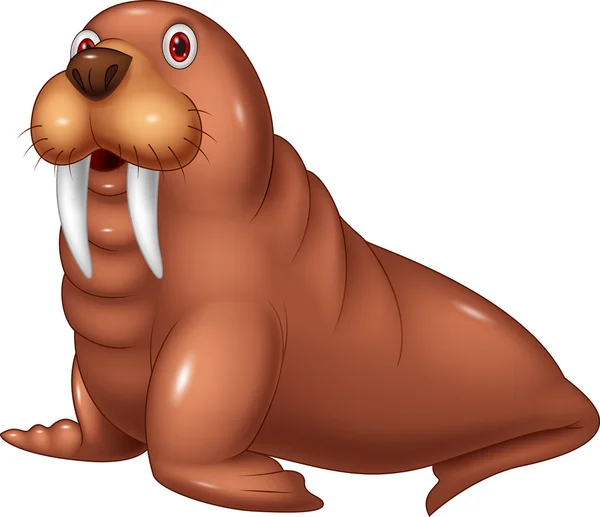 Cartoon cute walrus — Wektor stockowy