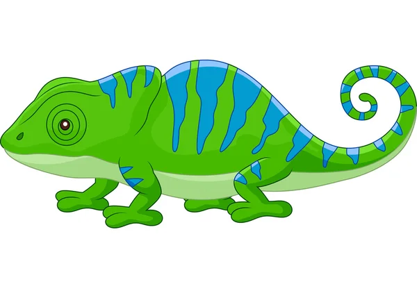 Dibujos animados lindo camaleón — Vector de stock