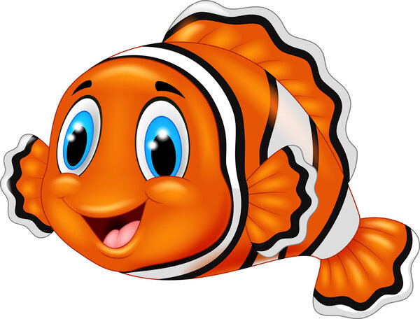 Cute clown fish cartoon
