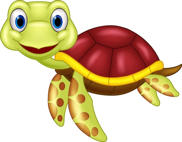 Bébé dessin animé tortue mignonne — Image vectorielle