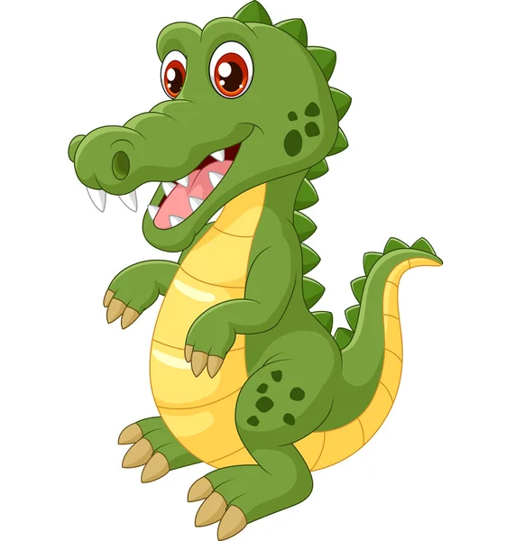 Cartoon schattig krokodil — Stockvector