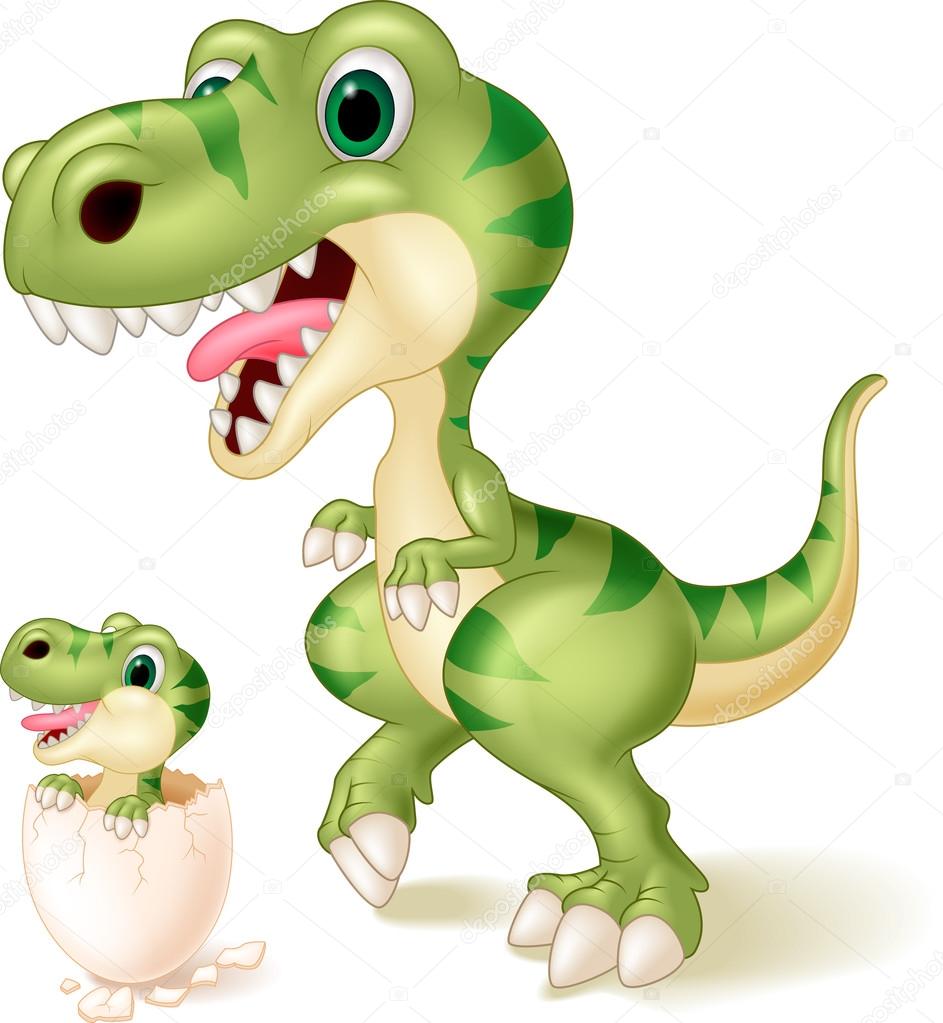 Dinosaur T Rex Vector Hd Images, Baby T Rex Walking Into The Jungle,  Cartoon, Illustration, Mascot PNG Image For Free Download