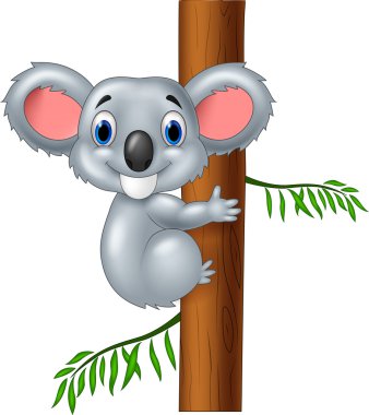 Mutlu karikatür koala