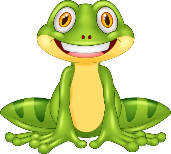Roztomilý kreslený žába — Stockový vektor