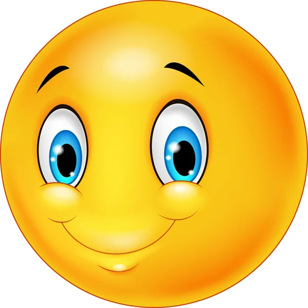 Cartoon emoticon smiling — 图库矢量图片