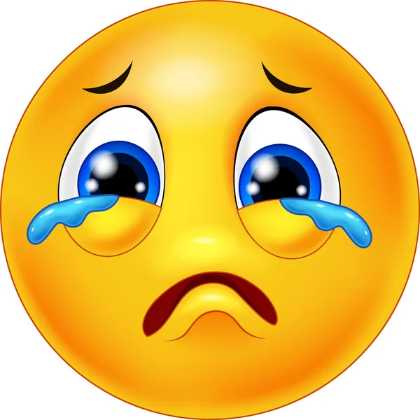 Cartoon emoticon crying — Stockvector