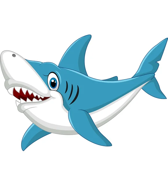 Illustration de bande dessinée de requin — Image vectorielle