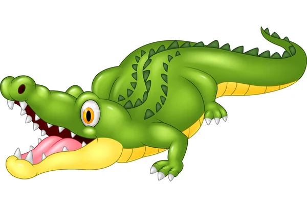 Cartoon crocodile happy — Stock Vector