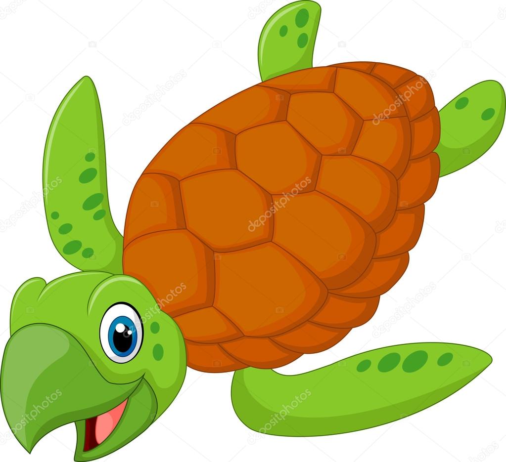 Cartoon smiling turtle. vector illustration Stock Vector Image by ©tigatelu  #83644142