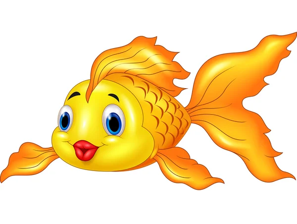 Cartoon Poisson rouge sur fond transparent — Image vectorielle