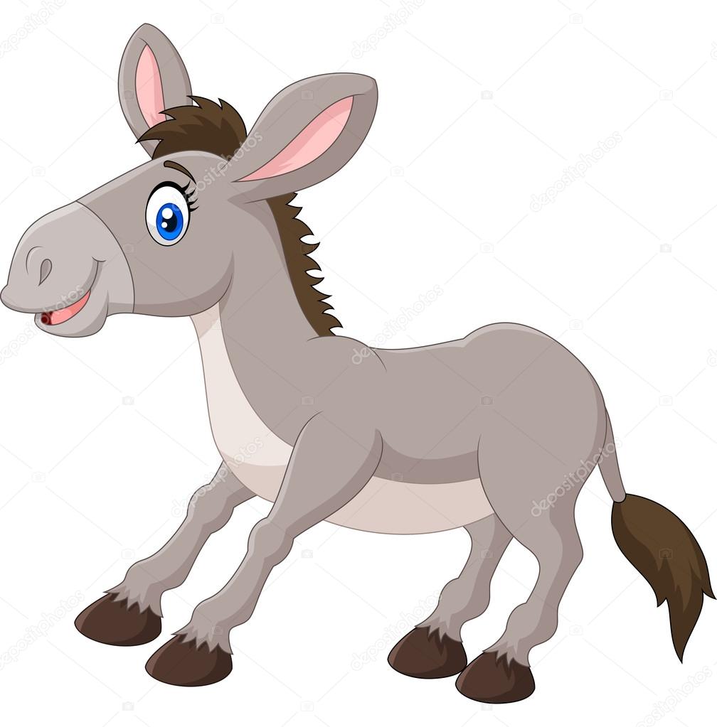Illustration of a cartoon happy donkey Stock Vector Image by ©tigatelu ...