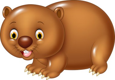 Beyaz arka planda izole edilmiş komik kadın çizgi filmi.