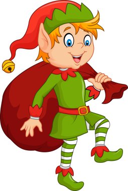 Çizgi film sevimli elf çuval ile