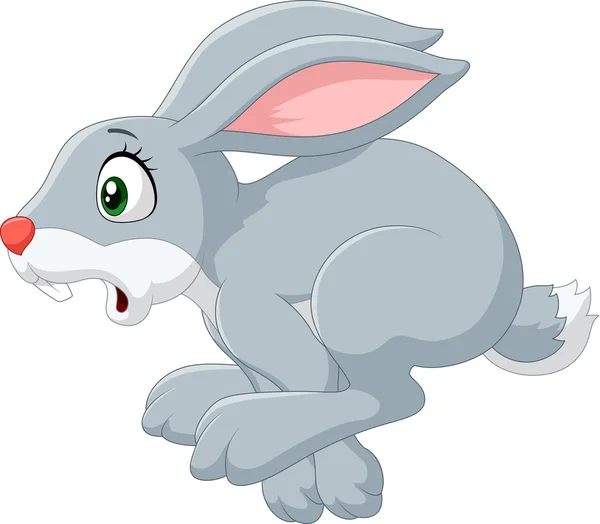Cartoon panic bunny running isolated on white background Royalty Free Stock Vectors