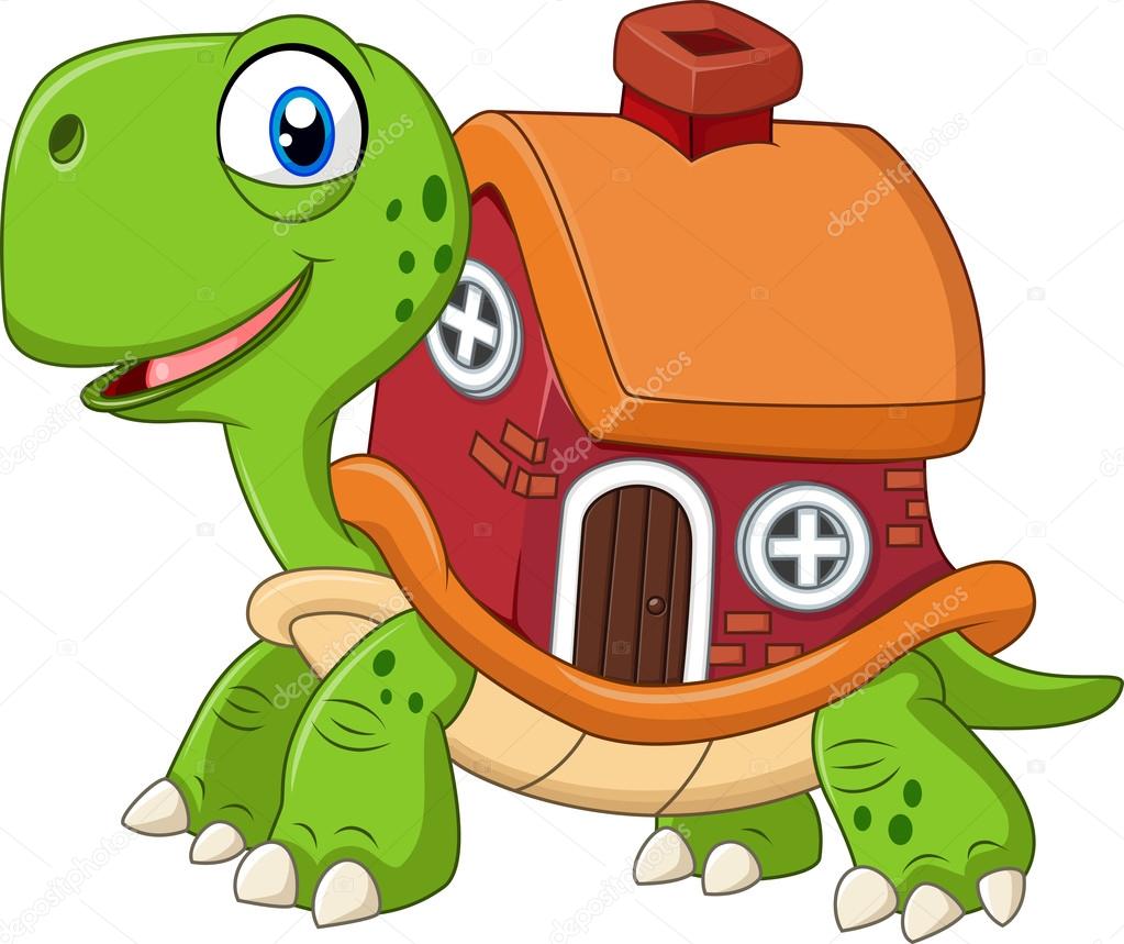 Cartoon Funny Turtle With Shell House Stock Vector Image By C Tigatelu