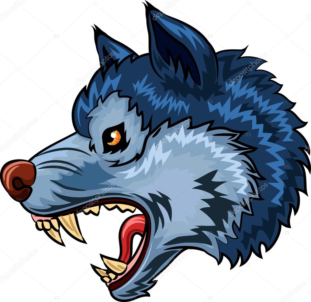 Download A Cartoon Of A Wolf With A Green Head Wallpaper