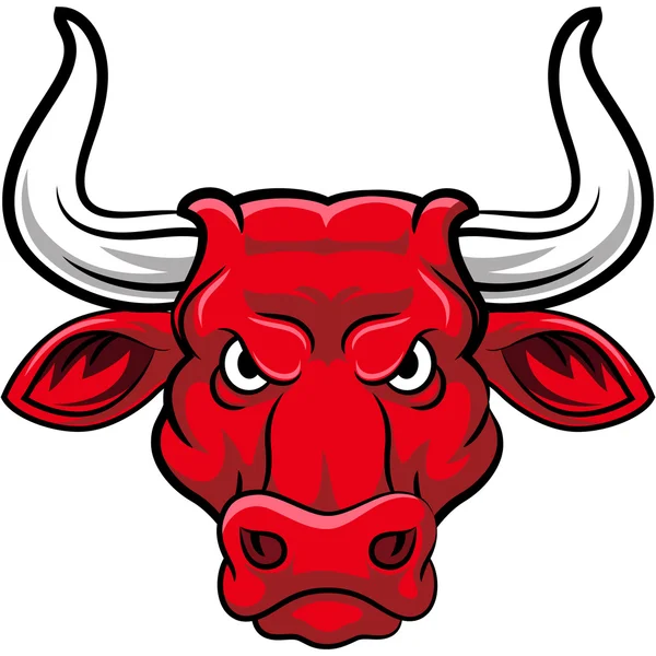 Illustrazione del personaggio della mascotte del toro arrabbiato — Vettoriale Stock